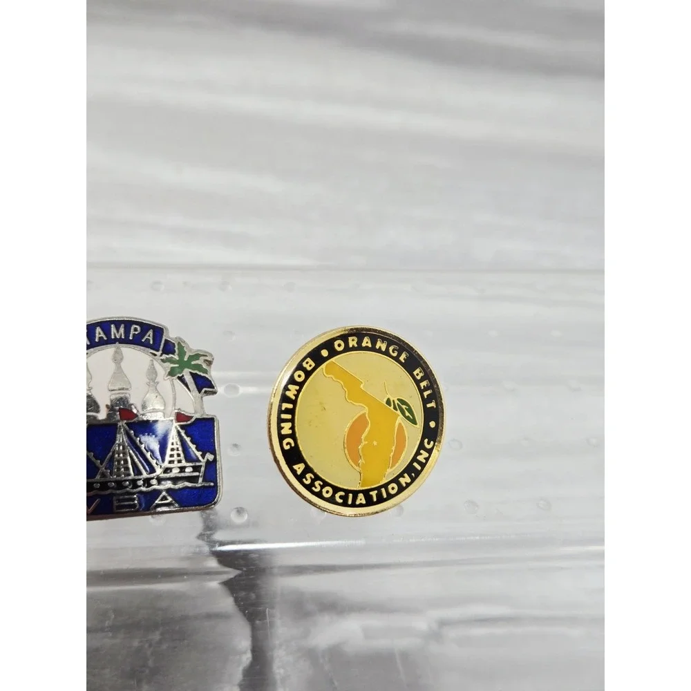 VTG Bowling Lapel Hat Pin‎ Lot Of 4 Metal Enamel Florida WBA GATOR